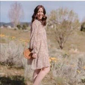 Jardines Domaine  Sammy Sylvester chiffon floral  lined mini  dress size medium